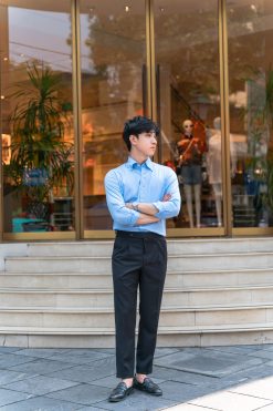 Quần âu dark navy sidetab,quần âu công sở