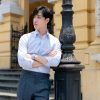 Áo Sơ Mi Kẻ Xanh 7 Cổ Hidden Button Down - Ảnh 6