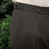 Quần Âu Dark Brown Sidetab Wool - Ảnh 10