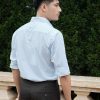 Áo Sơ Mi Kẻ Xanh 4 Cổ Button Down Bamboo - Ảnh 8