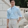 Áo Sơ Mi Baby Blue Cổ Button Down - Ảnh 5