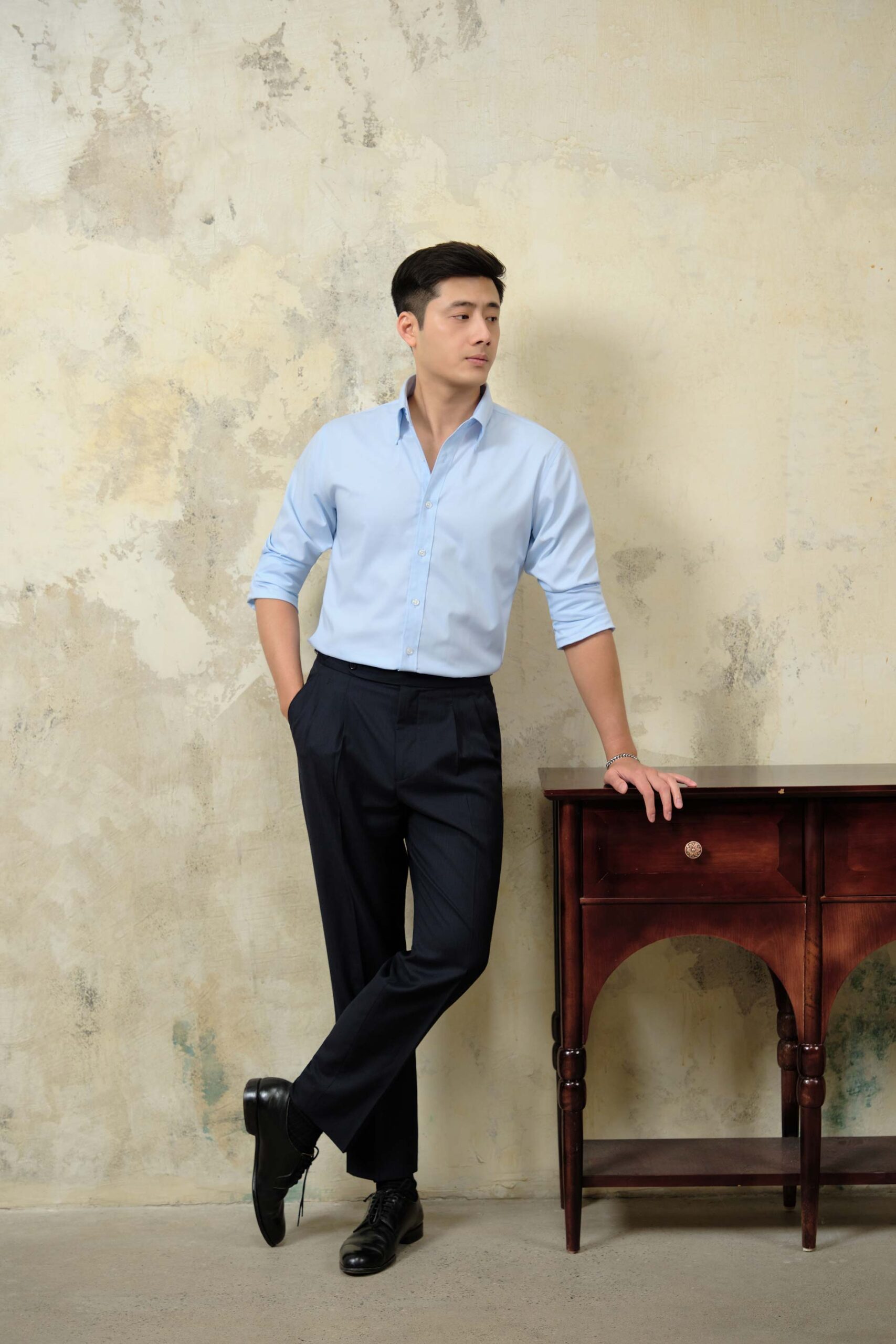 Áo Sơ Mi Baby Blue Cổ Button Down - Ảnh 8