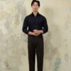 Quần Âu Dark Brown Sidetab Wool - Ảnh 2