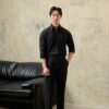 Áo Sơ Mi Nam Cổ Button Down Đen Bamboo - Ảnh 3
