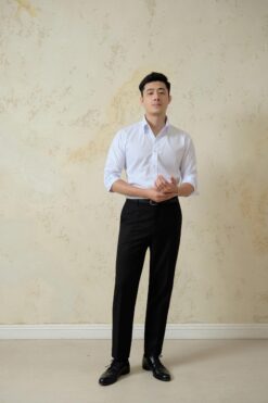 Quần Âu Đen Thắt Lưng - Cạp Tăng Giảm